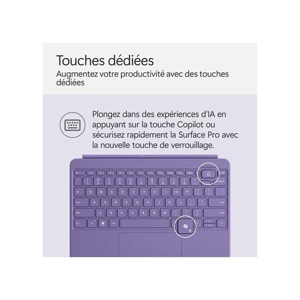 Tangentbord för Microsoft Surface Pro 12 tum - Lila