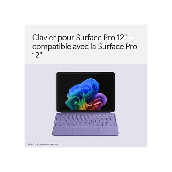 Tangentbord för Microsoft Surface Pro 12 tum - Lila