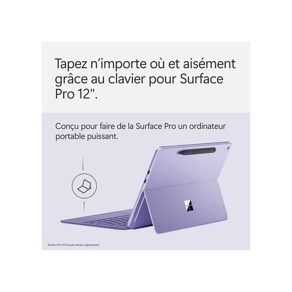 Tangentbord för Microsoft Surface Pro 12 tum - Lila