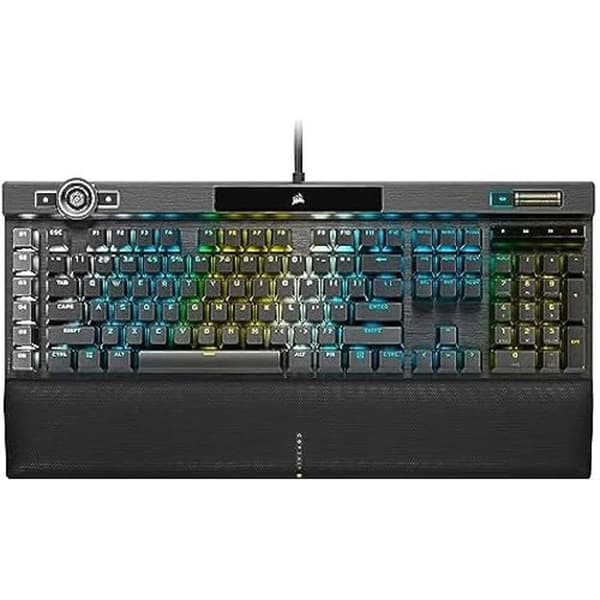 Tangentbord - CORSAIR - K100 RGB - Mekanisk - QWERTZ Nederländska - Bakgrundsbelyst Svart