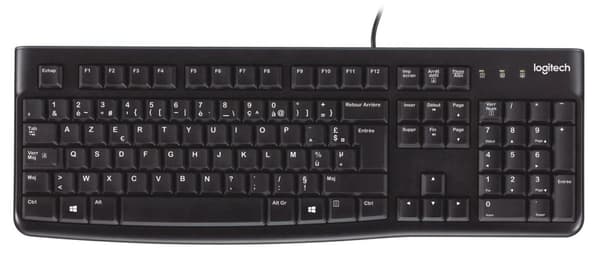 Logitech K120 tangentbord, AZERTY franskt, 920-002515 Svart