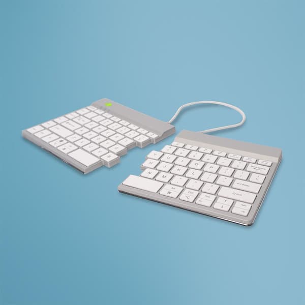 R-Go Tools Split Break QWERTY (US) Bluetooth-tangentbord Vit, RGOSBUSWLWH Vit