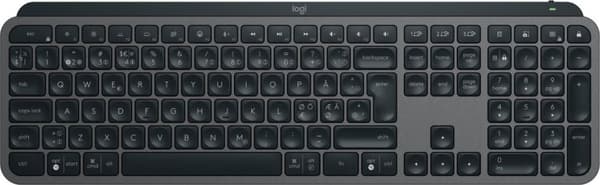 Logitech MX Keys S Trådlöst RF + Bluetooth QWERTY-tangentbord Skandinavisk grafit, 920-011581