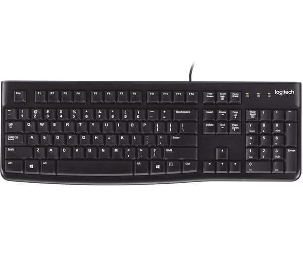 Logitech K120 UK -näppäimistö - käytettäväksi Pohjoismaissa, 920-002501 musta