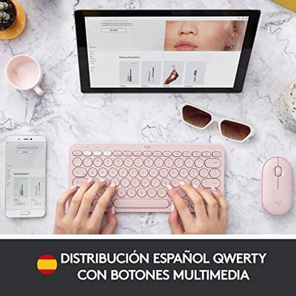 Logitech K380 Trådlöst tangentbord för flera enheter - Bluetooth - Kompakt design - Windows/Apple iOS/Android/Chrome