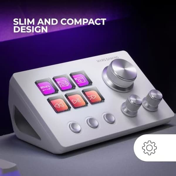 Kontrolpanel - MARS GAMING - MSD-Two - 6 Anpassningsbara Touchskärmar - 3 Knappar - 3 Multifunktionella Reglar