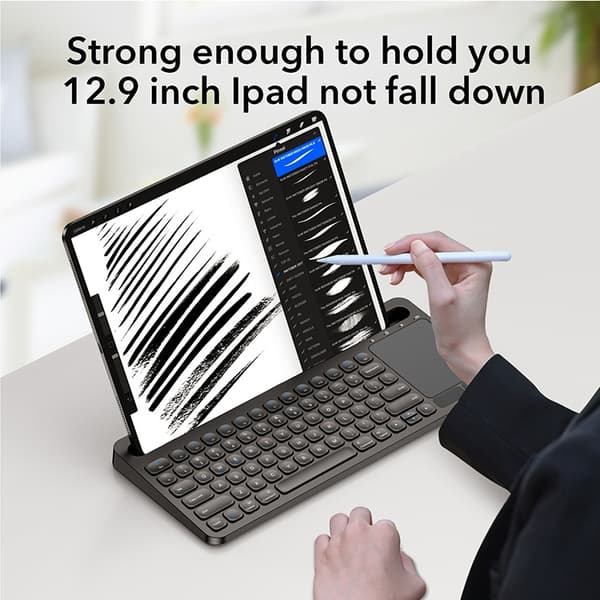 NÖRDIC Bluetooth-tastatur med berøringsplate, arabisk layout, 78 taster