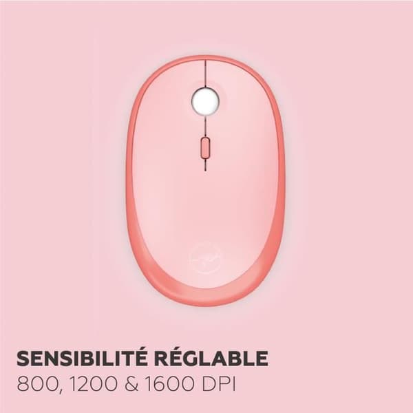 Näppäimistö-hiirisarja - MOBILITY LAB - Pure Color - Langaton - Integroitu numeronäppäimistö - Vaaleanpunainen