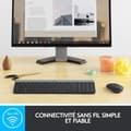 Miniatyrbild 4 av 6: Tangentbords- och musset - Trådlöst - Logitech - MK470 Slim - Tyst - AZERTY - Svart