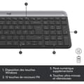 Miniatyrbild 6 av 6: Tangentbords- och musset - Trådlöst - Logitech - MK470 Slim - Tyst - AZERTY - Svart