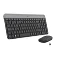 Miniatyrbild 1 av 6: Tangentbords- och musset - Trådlöst - Logitech - MK470 Slim - Tyst - AZERTY - Svart