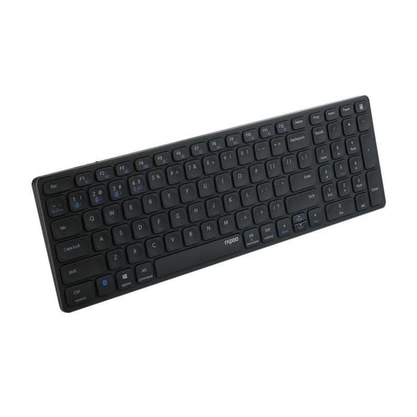Tangentbord och mus-set - RAPOO - 9700M - Trådlös - AZERTY - Ultratunt - Svart