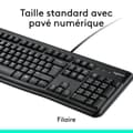 Miniatyrbild 4 av 6: Trådbundet tangentbord och musset - Logitech - MK120 - AZERTY
