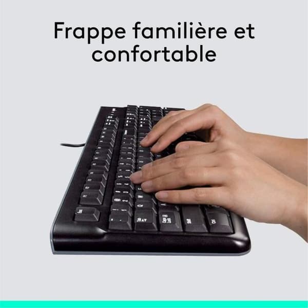 Trådbundet tangentbord och musset - Logitech - MK120 - AZERTY