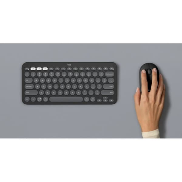 Näppäimistö ja hiiri Logitech Pebble 2 Combo Graphite Qwerty
