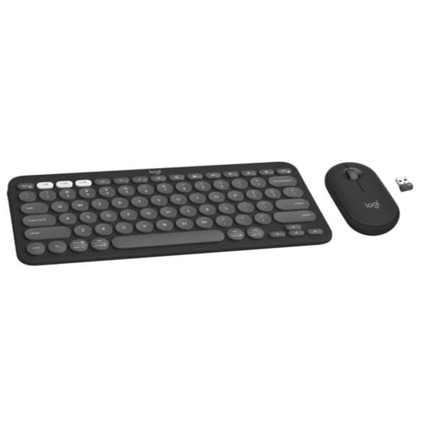 Näppäimistö ja hiiri Logitech Pebble 2 Combo Graphite Qwerty