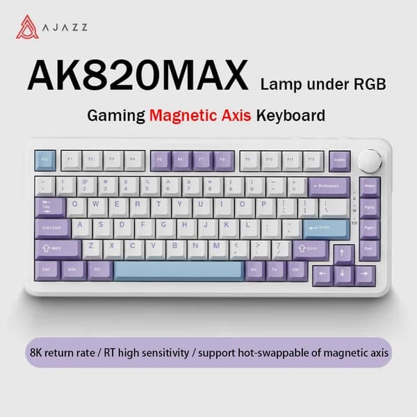 RGB Mekaniskt Tangentbord, Trådbunden/Tri-läges Anslutning, Gummitätning Strukturdesign,AK820 trådad