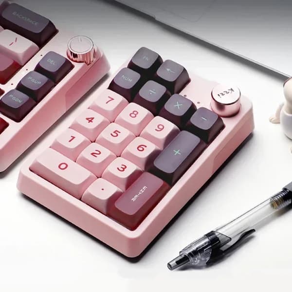 Kzzi K20 Mini Bluetooth-tangentbord, mekaniska brytare, 19-tangenters layout,Lila