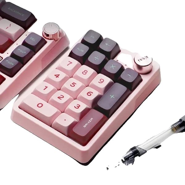Kzzi K20 Mini Bluetooth-tangentbord, mekaniska brytare, 19-tangenters layout,Lila