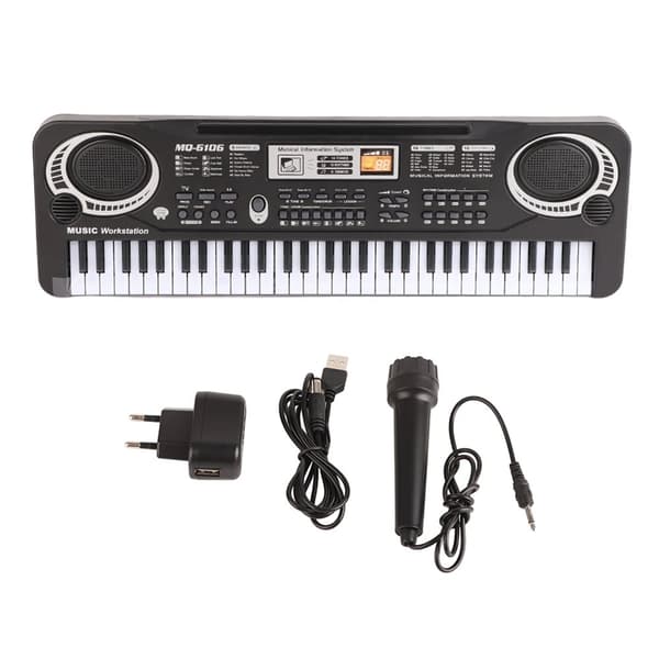 61-tasters elektrisk digitalt keyboard, inkluderer mikrofon, alsidig tilslutning,A
