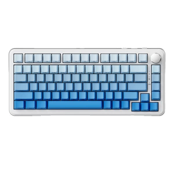 Mekaniskt tangentbord, 82 tangenter standard, Bluetooth trådlöst, flerfärgad bakgrundsbelysning,Gradient blå