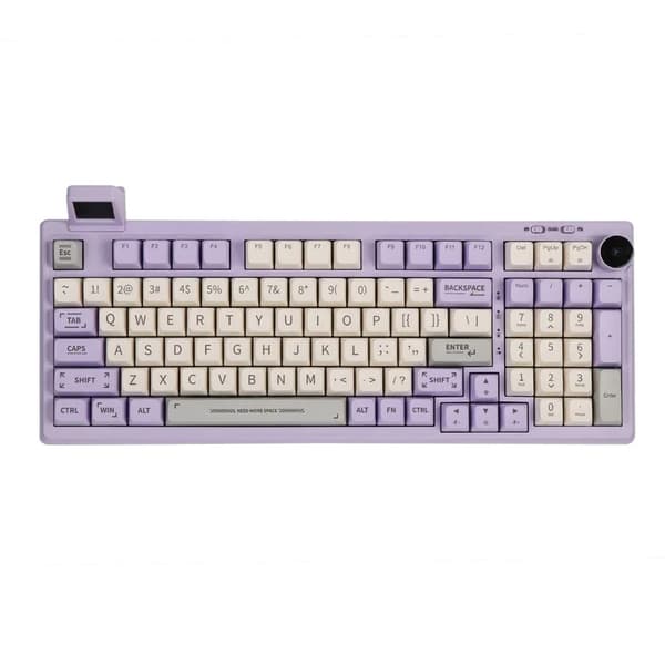 Mekanisk tangentbord, 97 tangenter layout, hot-swappable, Bluetooth 5.0,Lila, Epo Wisteria Taktile