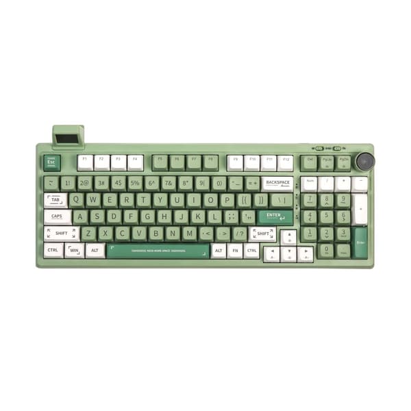 Mekanisk tangentbord, 97 tangenter layout, hot-swappable, Bluetooth 5.0,Epo Wisteria Linjär, Grön