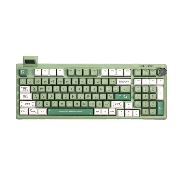 Mekanisk tangentbord, 97 tangenter layout, hot-swappable, Bluetooth 5.0,Epo Wisteria Linjär, Grön