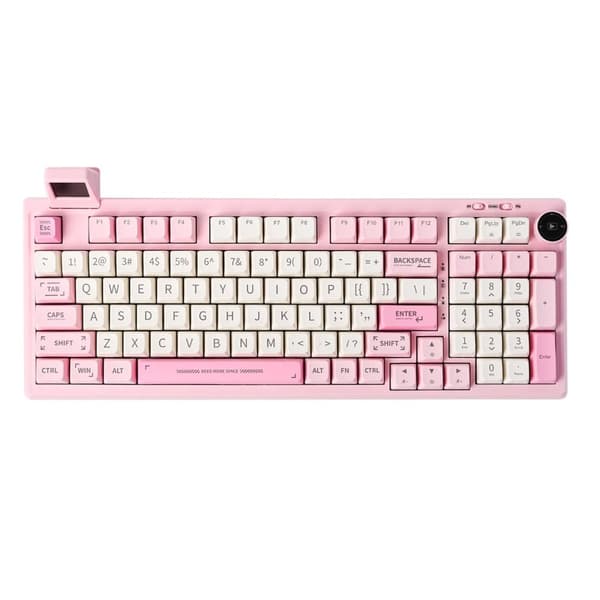 Mekaaninen näppäimistö, 97 näppäimen asettelu, kuuman vaihdon tuki, Bluetooth 5.0,Vaaleanpunainen, Epo Flamingo