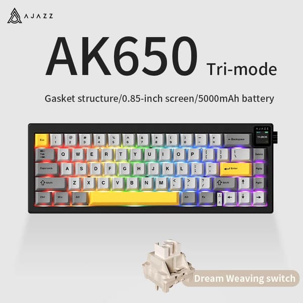 Gamingtangentbord, mekanisk drift, trådlös anslutning,Vävande Switch-a