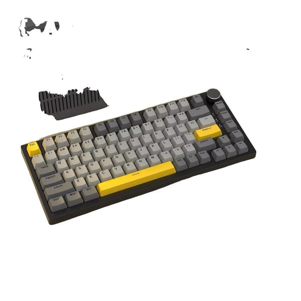 Mekaniskt tangentbord, ANSI 75% layout, rattdesign, hot-swap-funktionalitet,Marinblå
