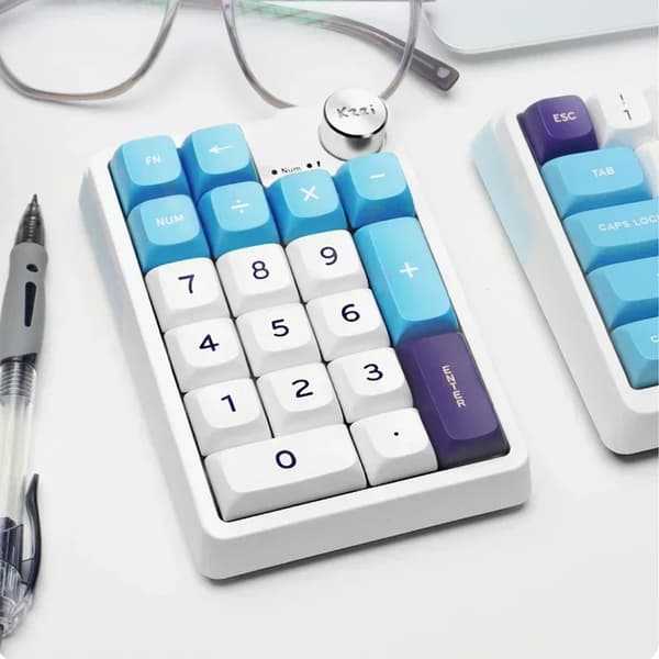 Kzzi K20 Mini-tangentbord, Bluetooth trådlöst, mekaniska tangenter,Blå