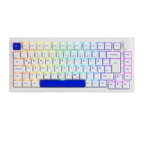 Mechanisk Spelkeyboard, RGB-bakgrundsbelyst, Hot-Swappable,V3 Pro Grädde Gul