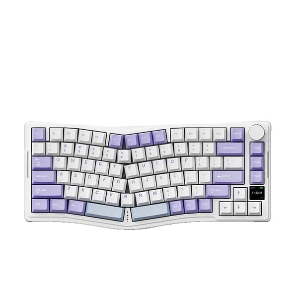 RGB Mekaniskt Tangentbord, Hot Swap, Bluetooth och 2.4Ghz Trådlös,opakt vit