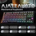 Miniatyrbild 2 av 2: Mekaniskt tangentbord, 87 tangenter, Bluetooth trådlöst, hot-swappable switchar,grizzly