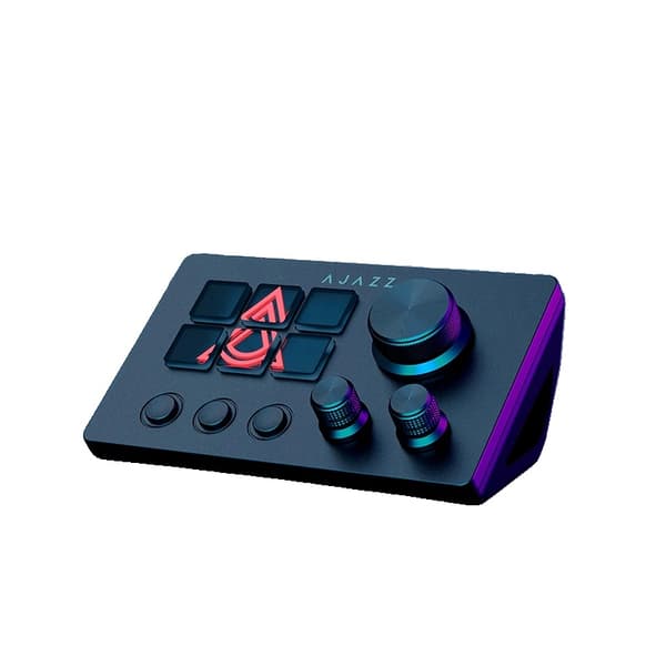 Panelkontroller, programmerbar vredknapp, mekanisk drift, USB-gränssnitt,svart