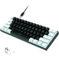 Miniatyrbild 1 av 2: RGB Mekaniskt Tangentbord, 61 Tangenter, Blå Switch, Isblå Bakgrundsbelysning,Svart och vit
