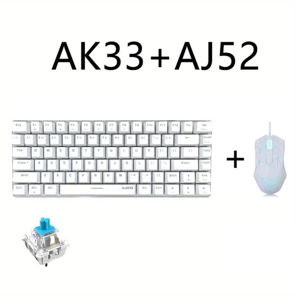 Gaming Mekaniskt Tangentbord, Trådbunden Anslutning, 82-Tangenters Layout,Oliv