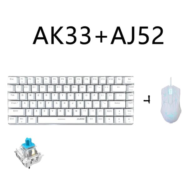 Gaming Mekaniskt Tangentbord, Trådbunden Anslutning, 82-Tangenters Layout,Oliv