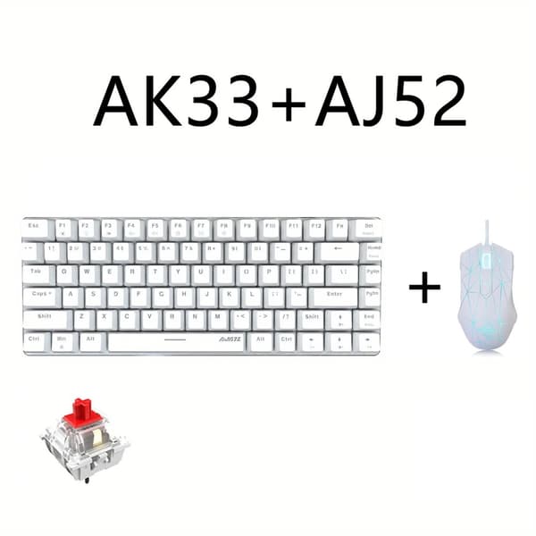 Gaming Mekaniskt Tangentbord, Trådbunden Anslutning, 82-Tangenters Layout,BRUN