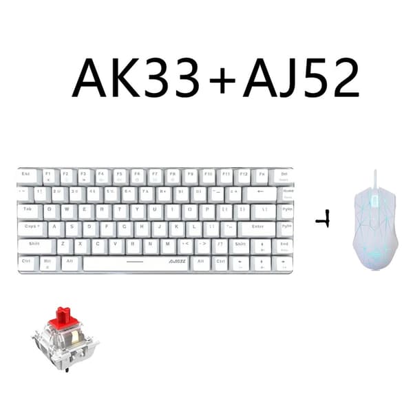 Gaming Mekaniskt Tangentbord, Trådbunden Anslutning, 82-Tangenters Layout,BRUN