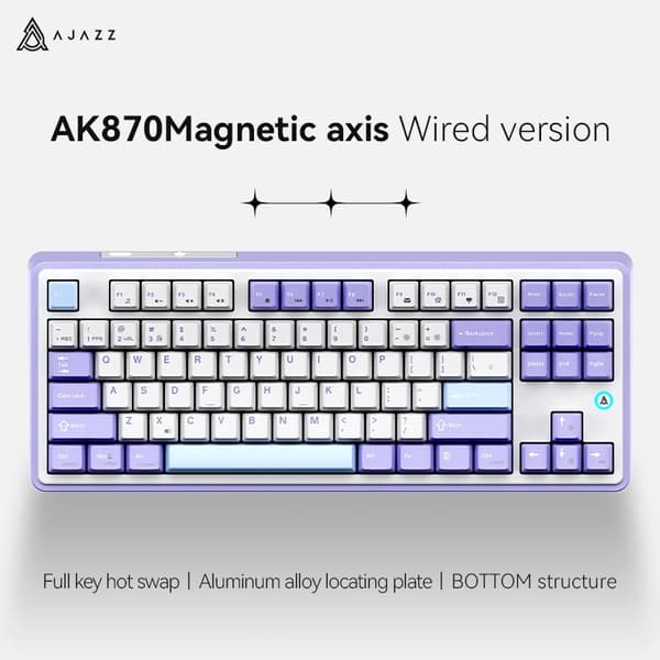 Mechanisk Gaming Tastatur, 87 Taster, Multifarvet Baggrundsbelysning,Kabel-sort