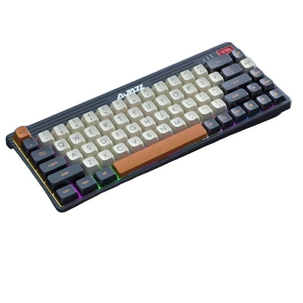 Gaming Mekaniskt Tangentbord, Bluetooth Trådlöst, 68 Tangenter, Hot Swappable,Röd Switch Svart