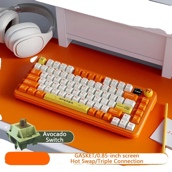 Gaming Mekaniskt Tangentbord, 82 Tangenter, Hot Swap, Trippel Läge,Avokado Växla