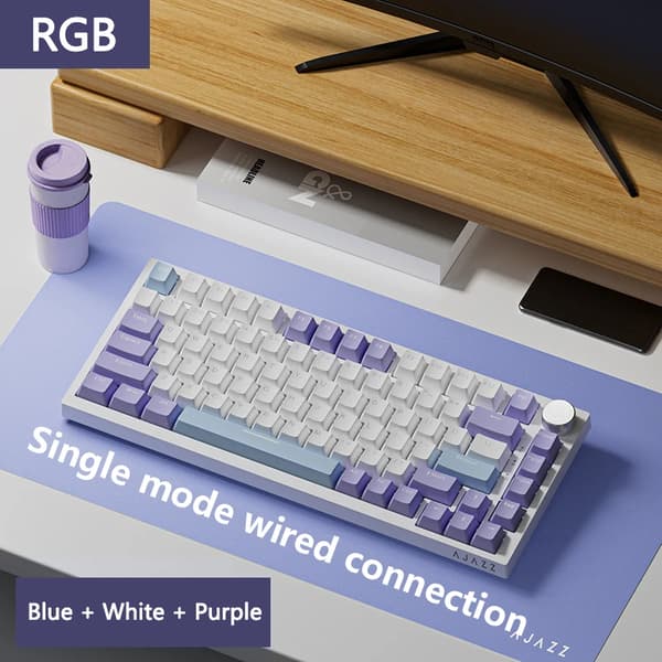 Gaming mekanisk tangentbord, PBT-plasttangenter, trådad anslutning, RGB-bakgrundsbelysning,Haiyan Växel