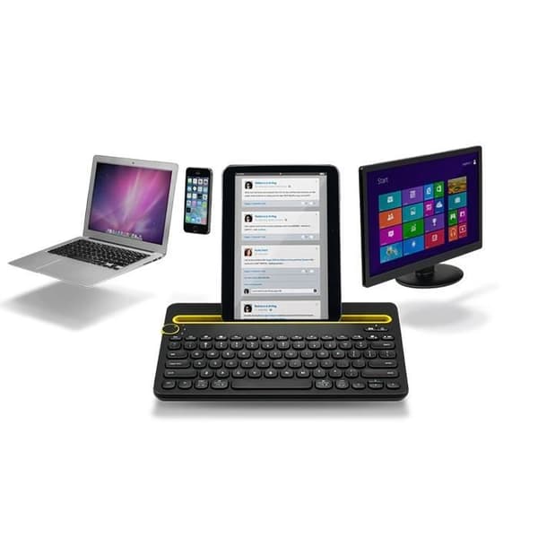 LOGITECH K480 Tangentbord - Trådlös Bluetooth - Tyska - Svart Svart