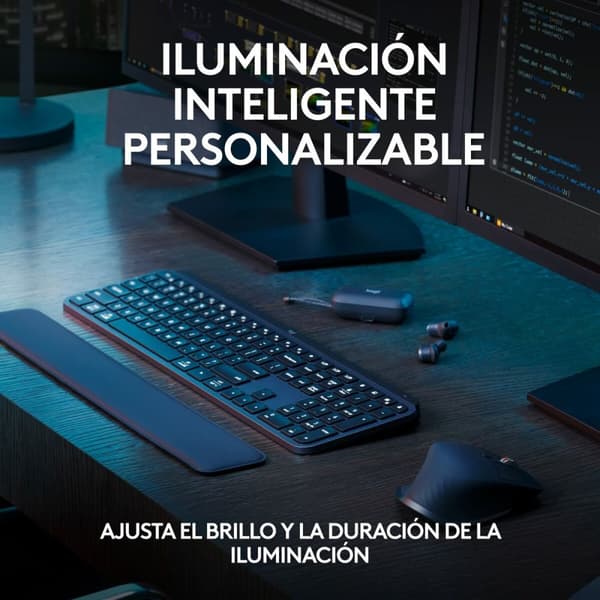 Langaton näppäimistö Logitech Espanjalainen Qwerty Grafiitinharmaa Teräs