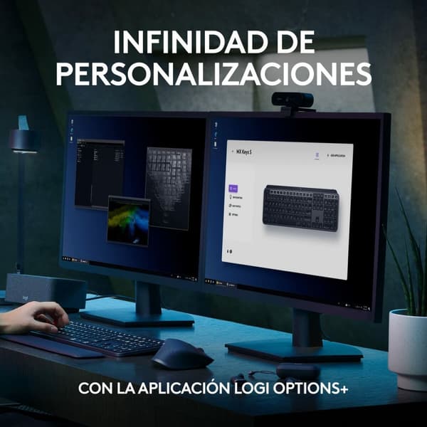 Langaton näppäimistö Logitech Espanjalainen Qwerty Grafiitinharmaa Teräs
