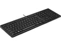 Miniatyrbild 2 av 5: HP 125 trådbundet tangentbord, Fullstor (100 %), Kabel, USB, Svart