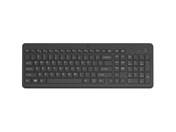 Full-sized wireless keyboard with chiclet-style keys